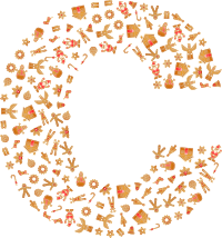Gingerbread Alphabet Font C
