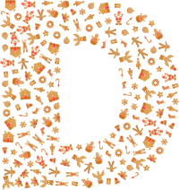 Gingerbread Alphabet Font D