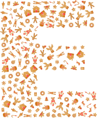 Gingerbread Alphabet Font E