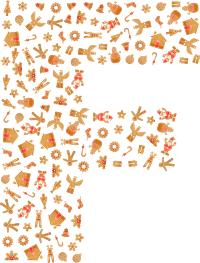Gingerbread Alphabet Font F