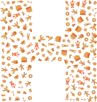 Gingerbread Alphabet Font H
