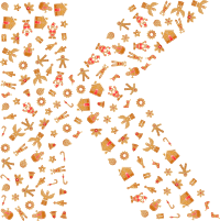 Gingerbread Alphabet Font K