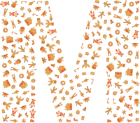 Gingerbread Alphabet Font M