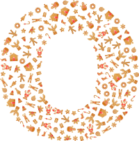 Gingerbread Alphabet Font O