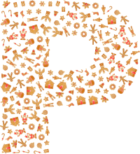 Gingerbread Alphabet Font P