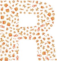 Gingerbread Alphabet Font R