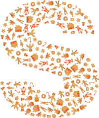 Gingerbread Alphabet Font S