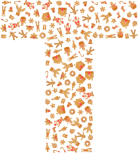 Gingerbread Alphabet Font T