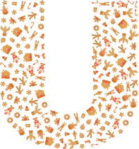 Gingerbread Alphabet Font U