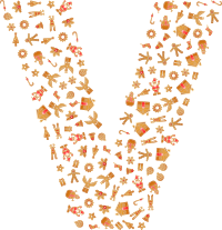 Gingerbread Alphabet Font V