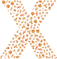 Gingerbread Alphabet Font X