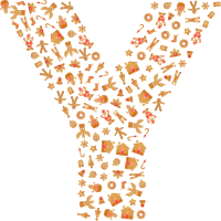 Gingerbread Alphabet Font Y