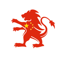 Chinese lion flag symbol