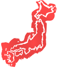 Colour Drawn Map of Japan