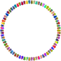 Pine Christmas Tree Frame Polyprismatic