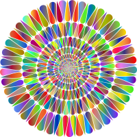 Abstract Silhouette Frame 2 Vortex Polyprismatic