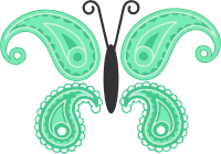 Decorative Butterfly By Linnaea Mallette Isolated Vectorized