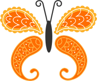 Decorative Butterfly By Linnaea Mallette Isolated Vectorized 2