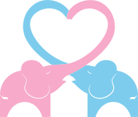 Elephant Couple By Linnaea Mallette Isolated Vectorized