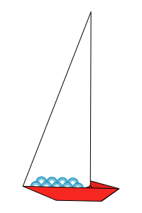 Origami sailboat