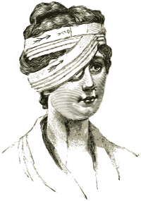 Woman in Head Bandages