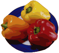 Three Bell Peppers
