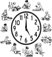 Circle of Chores with Clock