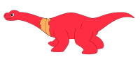 Red Cartoon Dino
