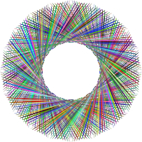 Tiny Geometric Frame Line Art Colorful
