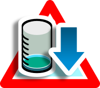 Warning low level icon