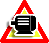 Warning motor icon