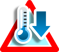 Warning low temperature icon