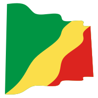 Republic of Congo waving flag
