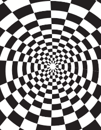 Chequered black and white pattern