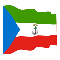 Waving flag of Equatorial Guinea