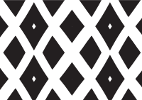 Rhomboid pattern black and white