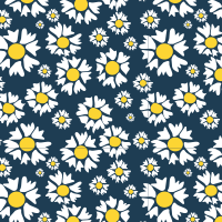 White flowers seamless pattern
