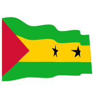 Waving flag of Sao Tome and Principe