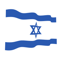 Waving flag of Israel