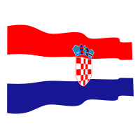 Waving Croatian flag