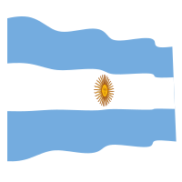 Waving flag of Argentina