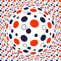 Spherical shape dotted pattern