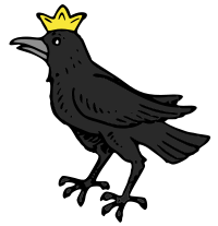 Raven with Crown -better fill