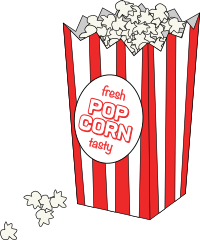 Movie Popcorn with Logo