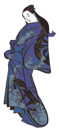 Blue Kimono Girl
