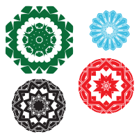 Decorative geometric symbols