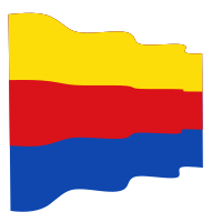 Waving flag of the North Holland