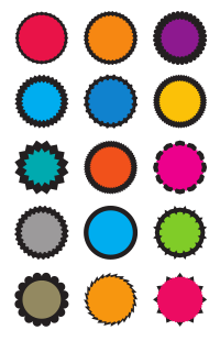 Blank stickers and labels