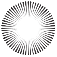Dotted sun beams explosion