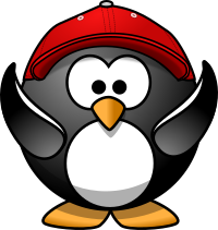 Happy penguin with cap